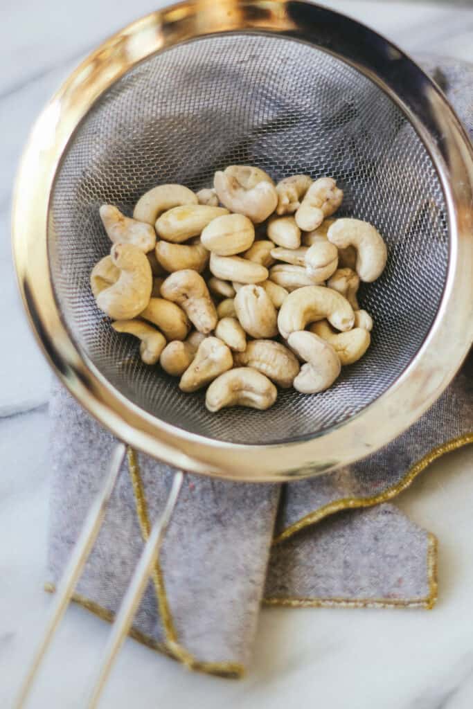 Soaked and drained cashews
