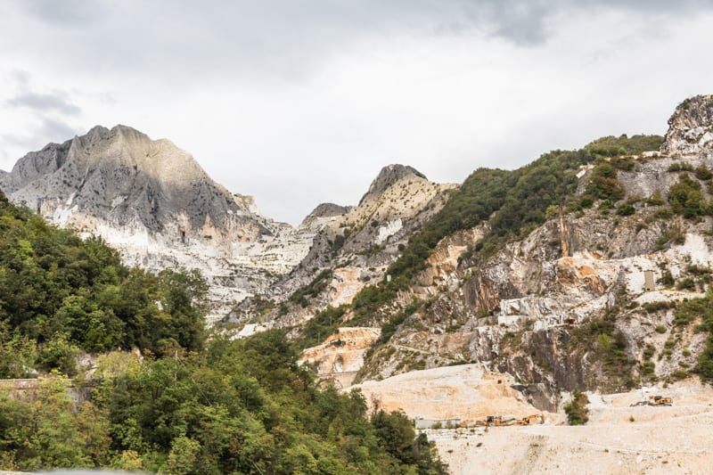 The Carrara mountains in Italy.