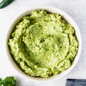 fresh homemade guacamole