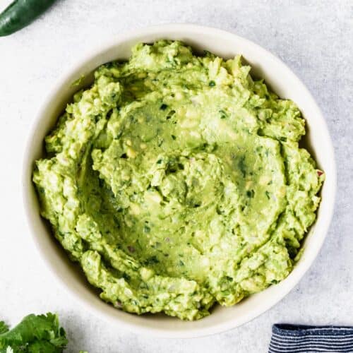 fresh homemade guacamole
