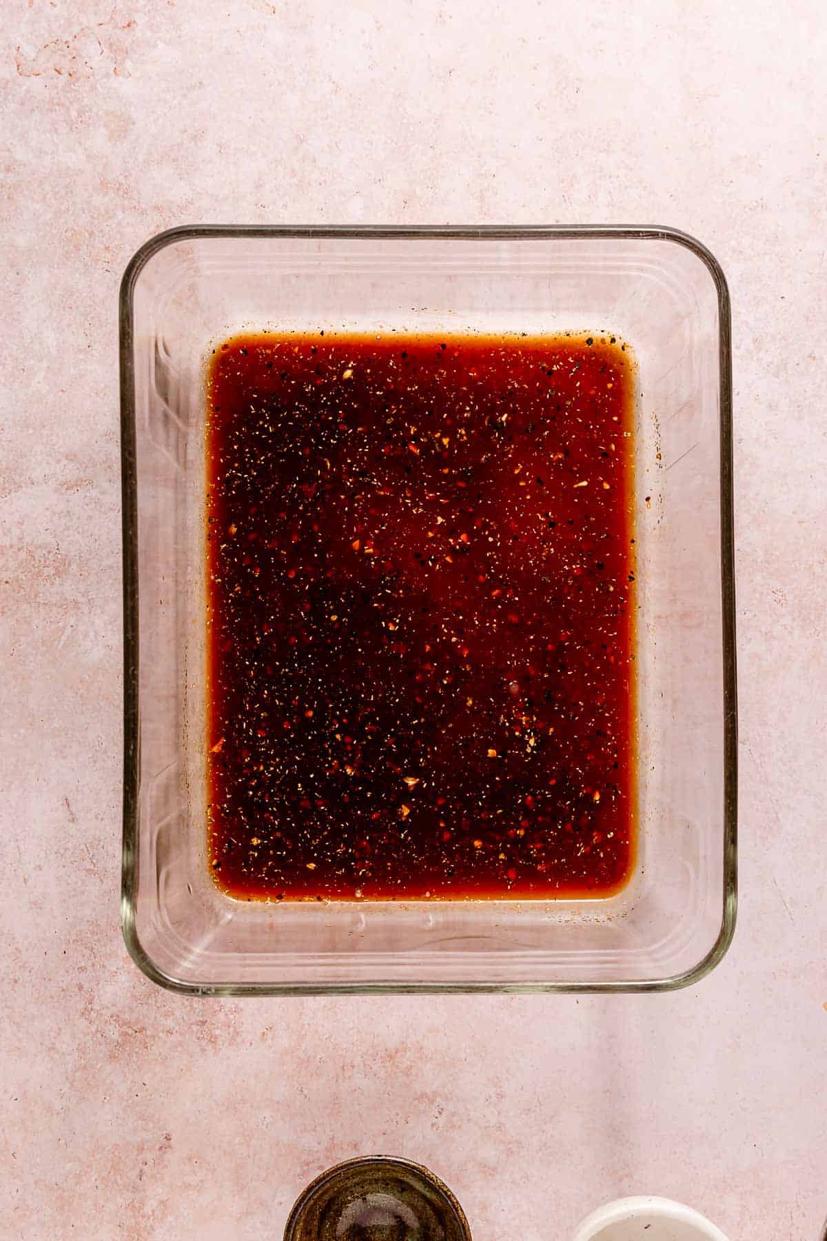 Marinade for tofu steaks.